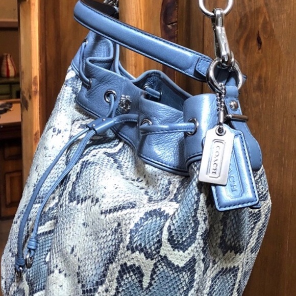 Coach Madison Python Marielle Leather Shoulder Bag - Picture 3 of 8